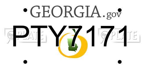 PTY7171 Georgia License Plate