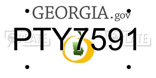 PTY7591 Georgia License Plate