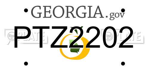 PTZ2202 Georgia License Plate