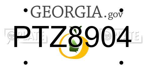 PTZ8904 Georgia License Plate