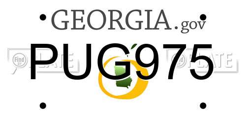 PUG975 Georgia License Plate