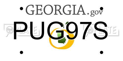 PUG97S Georgia License Plate