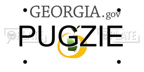 PUGZIE Georgia License Plate