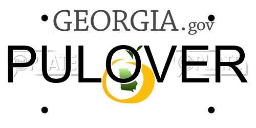 PULOVER Georgia License Plate