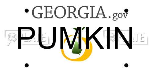 PUMKIN Georgia License Plate