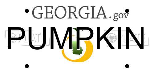 PUMPKIN Georgia License Plate