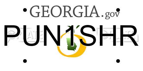 PUN1SHR Georgia License Plate