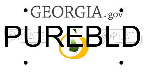 PUREBLD Georgia License Plate