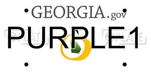 PURPLE1 Georgia License Plate