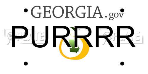 PURRRR Georgia License Plate