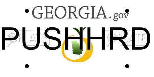 PUSHHRD Georgia License Plate