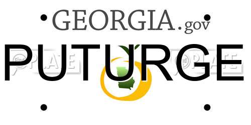PUTURGE Georgia License Plate