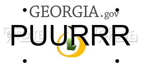 PUURRR Georgia License Plate
