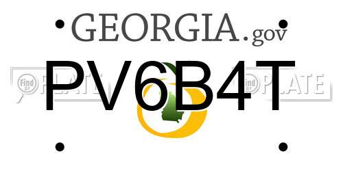 PV6B4T Georgia License Plate