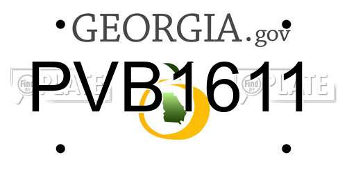 PVB1611 Georgia License Plate