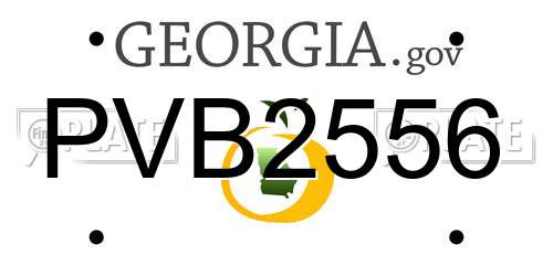 PVB2556 Georgia License Plate