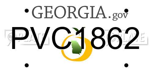 PVC1862 Georgia License Plate