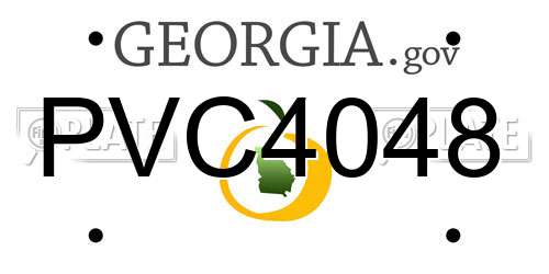 PVC4048 Georgia License Plate