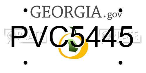 PVC5445 Georgia License Plate