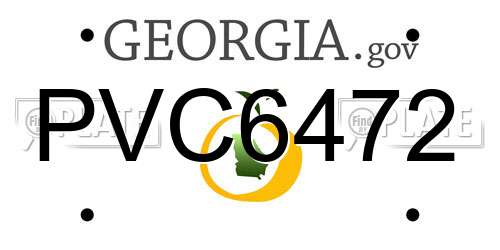 PVC6472 Georgia License Plate