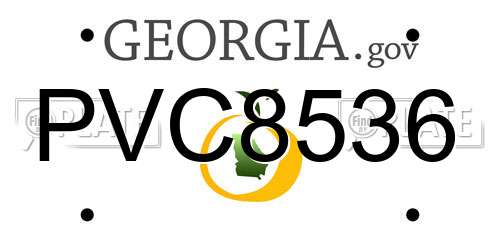PVC8536 Georgia License Plate