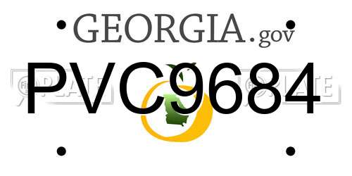 PVC9684 Georgia License Plate