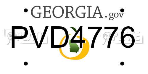 PVD4776 Georgia License Plate