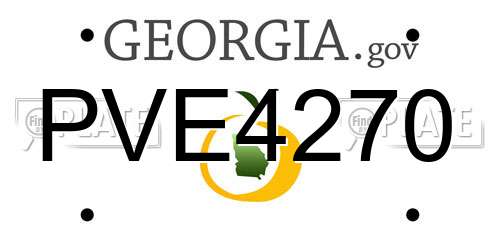 PVE4270 Georgia License Plate