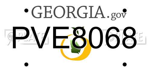 PVE8068 Georgia License Plate