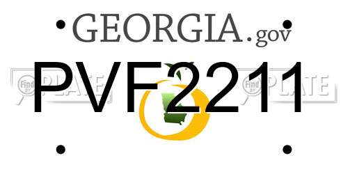 PVF2211 Georgia License Plate