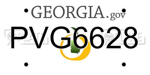 PVG6628 Georgia License Plate