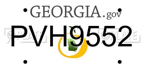 PVH9552 Georgia License Plate