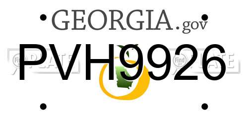 PVH9926 Georgia License Plate