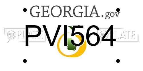 PVI564 Georgia License Plate