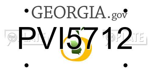 PVI5712 Georgia License Plate