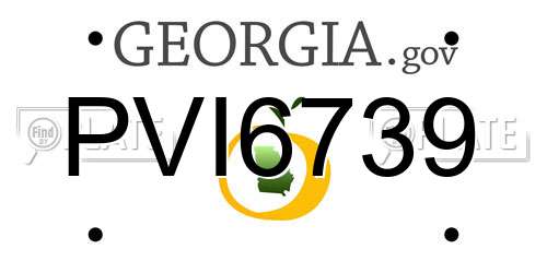 PVI6739 Georgia License Plate