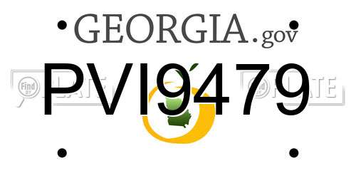 PVI9479 Georgia License Plate
