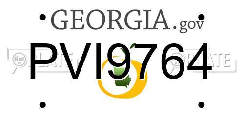 PVI9764 Georgia License Plate
