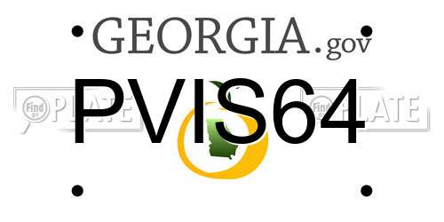 PVIS64 Georgia License Plate