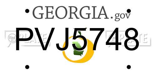 PVJ5748 Georgia License Plate