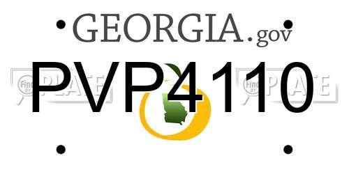 PVP4110 Georgia License Plate