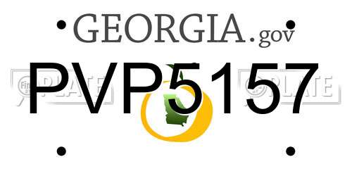 PVP5157 Georgia License Plate