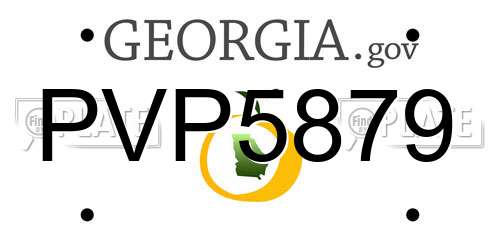 PVP5879 Georgia License Plate