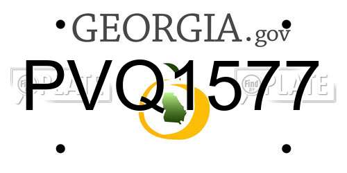 PVQ1577 Georgia License Plate