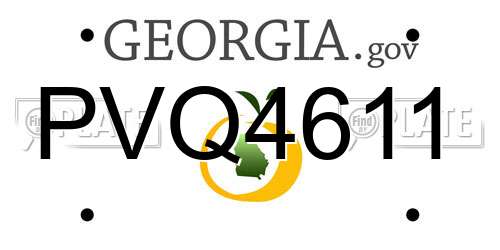 PVQ4611 Georgia License Plate