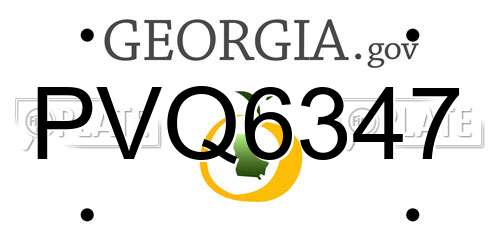 PVQ6347 Georgia License Plate