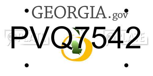 PVQ7542 Georgia License Plate