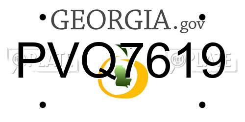 PVQ7619 Georgia License Plate