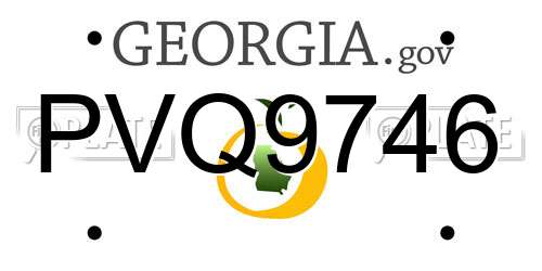 PVQ9746 Georgia License Plate