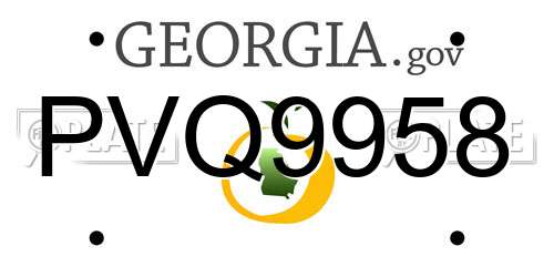 PVQ9958 Georgia License Plate